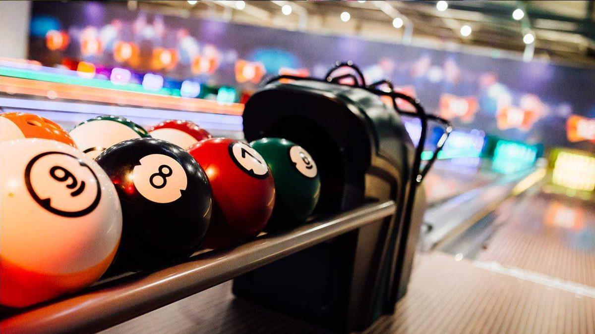 Bowling Balls At Airtastic Bowling Alley